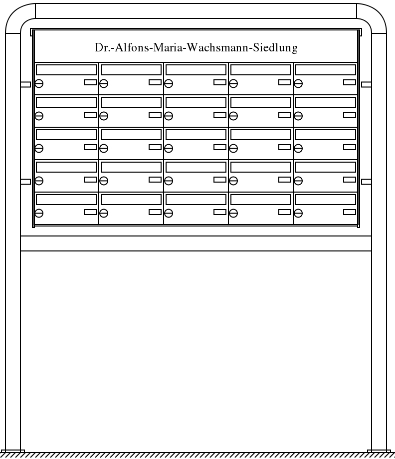 Freistehende Briefkastenanlagen